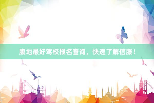 腹地最好驾校报名查询，快速了解信服！