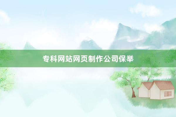 专科网站网页制作公司保举
