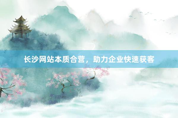 长沙网站本质合营，助力企业快速获客
